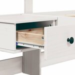 vidaXL Cadre de lit avec tête de lit Blanc 135 x 190 cm Pin massif