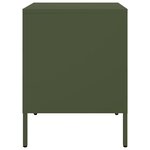 vidaXL Table de chevet vert olive 36x39x50 5 cm acier