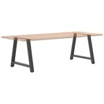 vidaXL Pieds de table à manger en forme de A 2 pièces Anthracite 100 x (72-73) cm Acier