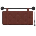 vidaXL Tête de lit suspendue Brun Brillant PU antique