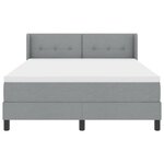 vidaXL Lit à ressort avec matelas gris clair  140 x 200 cm  Tissu.