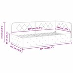 vidaXL Cadre de lit d'angle avec tête de lit Crème 100 x 200 cm tissu