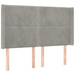 vidaXL Sommier à lattes de lit matelas et LED Gris clair 140x200 cm