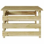 vidaXL Garage pour robot tondeuse Marron 84 x 80 x 56 cm Pin imprégné