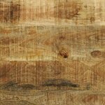 vidaXL Table Gigogne 3 Pièces Marron et noir Bois de manguier brut massif