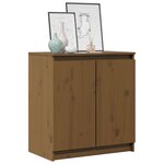 vidaXL Armoire latérale marron miel 60x36x65 cm bois de pin massif