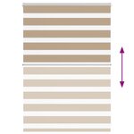 vidaXL Store zèbre marron sable largeur du tissu 110 9 cm polyester