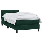 vidaXL Sommier à lattes de lit et matelas vert foncé 80x220 cm velours