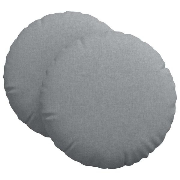 vidaXL Coussins de siège 2 pc Tissu Gris clair Ø80 x 29 cm