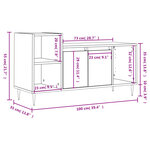 vidaXL Meuble TV Chêne sonoma 100x35x55 cm Bois d'ingénierie