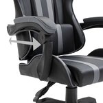 vidaXL Chaise de jeu Gris Similicuir