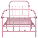 vidaXL Cadre de lit Rose Métal 100 x 200 cm