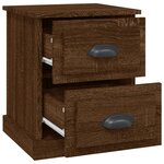 vidaXL Tables de chevet 2Pièces chêne marron 39x39x47 5cm bois ingénierie