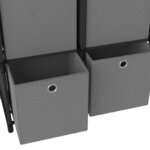vidaXL Étagère d'affichage 6 cubes et boîtes Noir 103x30x72 5 cm Tissu