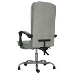 Fauteuil de massage inclinable de bureau informatique étude clairvelours gris 02_0025387