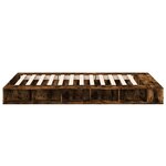 vidaXL Cadre de lit sans matelas chêne fumé 135x190 cm