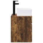 vidaXL Meuble de lavabo mural Chêne fumé 49 x 41 x 63 cm