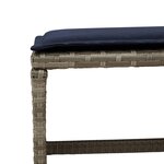 vidaXL Ensemble à manger de jardin 11 Pièces coussins gris résine tressée