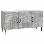 vidaXL Meuble TV Gris béton 99 x 34 5 x 50 cm Bois d'ingénierie
