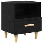vidaXL Cabinet de chevet Chêne noir 40 x 35 x 47 cm Bois d'ingénierie