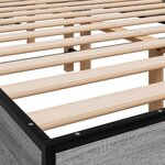 vidaXL Cadre de lit sonoma gris 135x190 cm bois d'ingénierie et métal