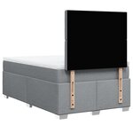 vidaXL Sommier à lattes de lit et matelas gris clair 120x190 cm tissu