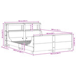 vidaXL Cadre de lit sans matelas 160x200 cm bois massif de pin