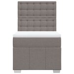 vidaXL Sommier à lattes de lit avec matelas Taupe 80x200 cm Tissu