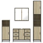 vidaXL Ensemble de meubles de salle de bain 4 Pièces chêne sonoma