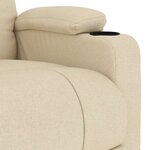 vidaXL Fauteuil de massage Crème Tissu