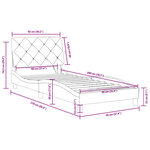 vidaXL Cadre de lit avec LED sans matelas vert foncé 90x200 cm velours