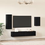 vidaXL Ensemble meuble TV 4 Pièces Chêne noir 30 5 x 30 x 90 cm