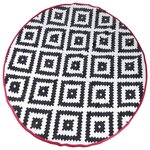 Bo-Camp Tapis d'extérieur Chill mat Falconwood 2 m rond noir et blanc