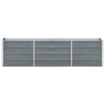 vidaXL Jardinière surélevée acier galvanisé 240x40x45 cm gris