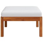 vidaXL Salon de jardin 3 pièces avec coussins en bois d'acacia et corde