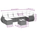 vidaXL Salon de jardin avec coussins 8 Pièces beige résine tressée