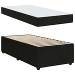 vidaXL Cadre de lit avec matelas Noir 90 x 200 cm tissu