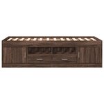 vidaXL Lit de jour et tiroirs chêne marron 100x200cm bois d'ingénierie