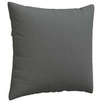 vidaXL Coussins de canapé 2 Pièces Gris foncé 50 x 50 cm tissu