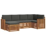vidaXL Ensemble de canapé d'angle 6 Pièces Naturel et Anthracite