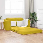 vidaXL Canapé-Lit Jaune 148 x 71 x 83 cm Velours