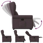 vidaXL Fauteuil inclinable marron foncé tissu