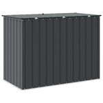 vidaXL Boîte de Rangement de Jardin Noir 151 5 x 82 x 110 5 cm Acier