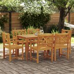 vidaXL Ensemble de salle à manger de jardin 7 pièces en bois massif d'acacia