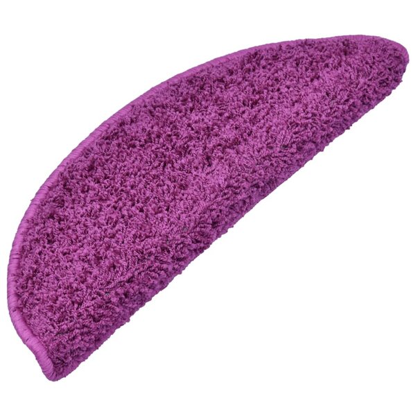 vidaXL Tapis d'escalier 15 Pièces violet 65x21x4 cm
