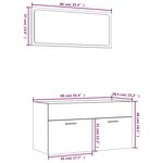 vidaXL Ensemble de meubles de salle de bain 2 Pièces Sonoma gris