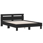 vidaXL Cadre de lit avec LED sans matelas noir 150x200 cm