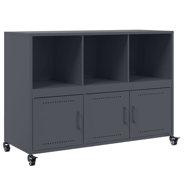 vidaXL Buffet anthracite 100 5x39x72 cm acier