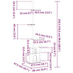 vidaXL Arbre à chat du sol au plafond Gris foncé 250 5-276 5 cm