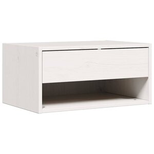 vidaXL Table de chevet Blanc 50 x 32 5 x 24 cm Bois massif en pin